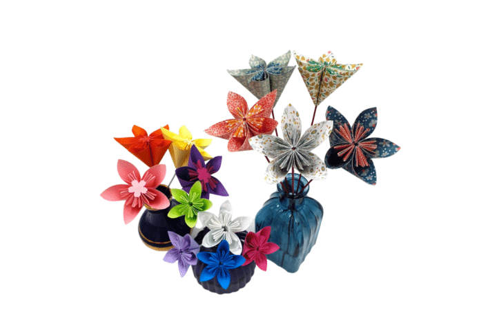Fleurs en origami