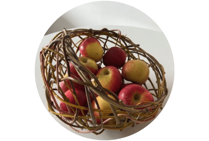 Coupe à fruits en osier